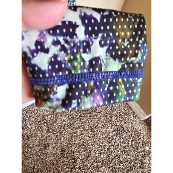 Lululemon Wunder Under Pant Floral Sport Backdrop Iris Flower Size 4 Leggings - Picture 5 of 8